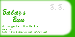 balazs bun business card